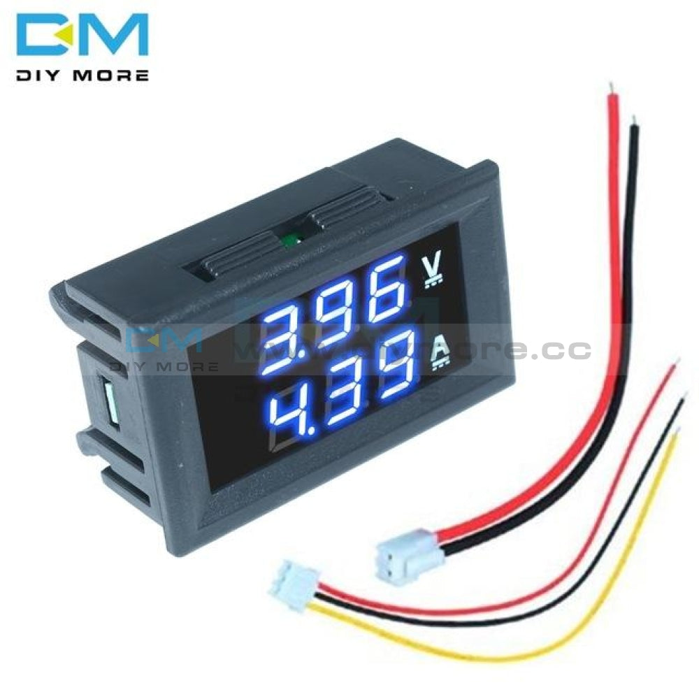 Small Ampermeter 0.28 inch Mini Digital Voltmeter Ammeter DC 100V 10A Panel Amp Volt Cu ...