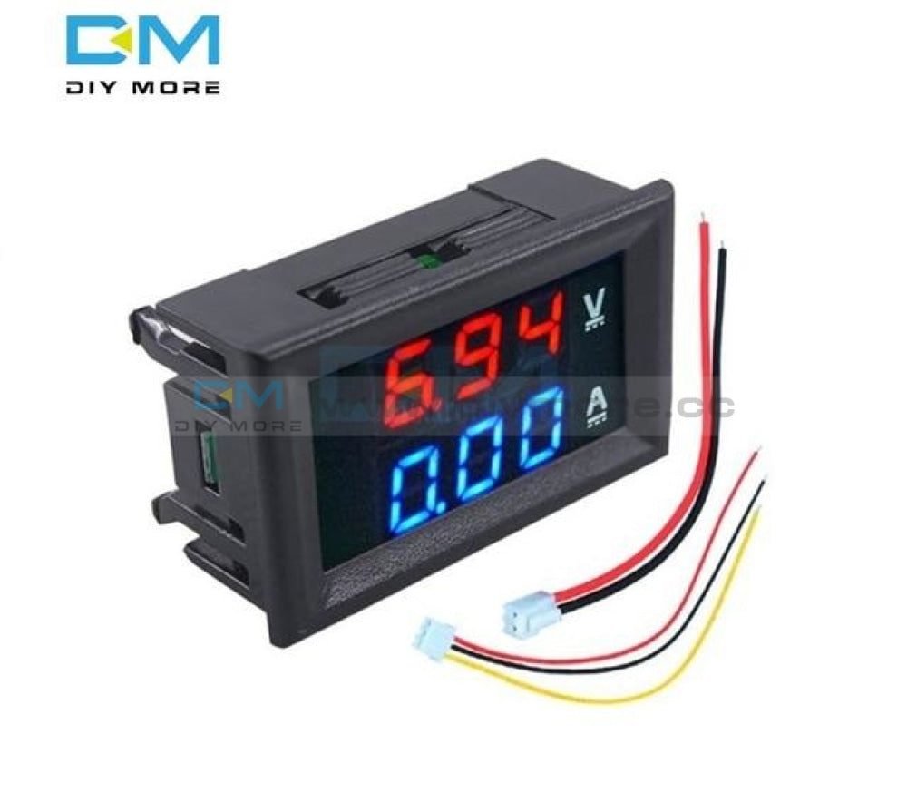 Small Ampermeter 0.28 inch Mini Digital Voltmeter Ammeter DC 100V 10A Panel Amp Volt Cu ...