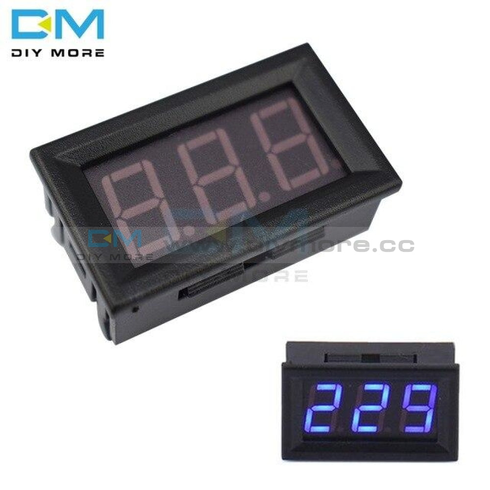 Red Blue Green Digital Led 2 Wire 0.56 Inch Dc Voltmeter Ac 70V 500V Home Use Voltage Display With