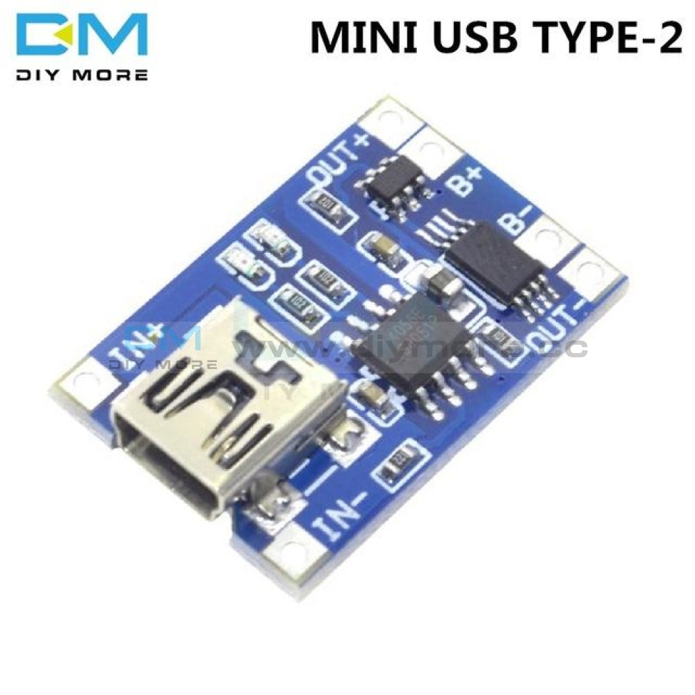 5Pc Type C/micro/mini Usb 5V 1A Li Ion 18650 Tc4056A Lithium Battery Charging Board Charger Module