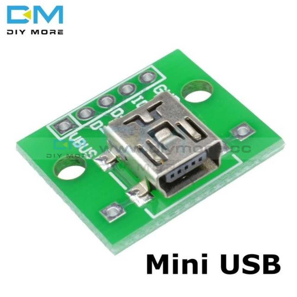 Mini/micro Usb To Dip Type A Female/ Male Adapter Converter For 2.54Mm Pcb Board Diy Power Supply