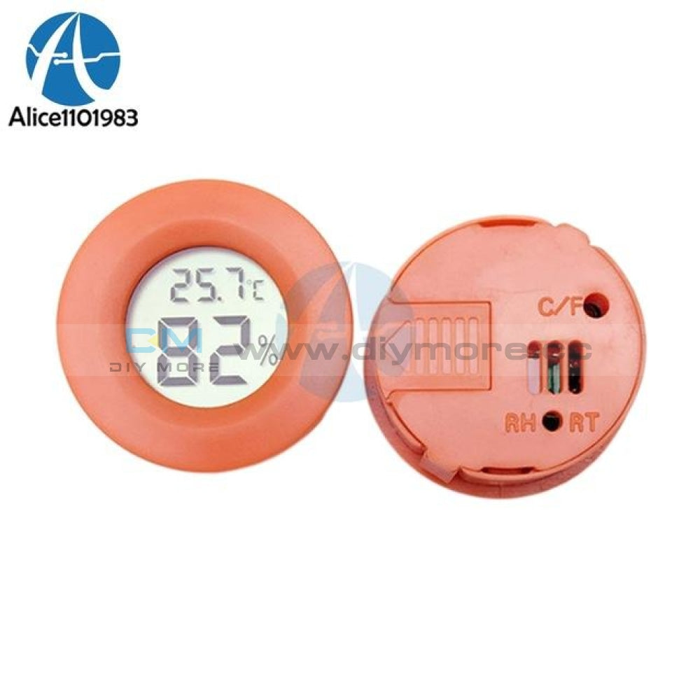 Digital Thermometer Hygrometer Round Mini LCD