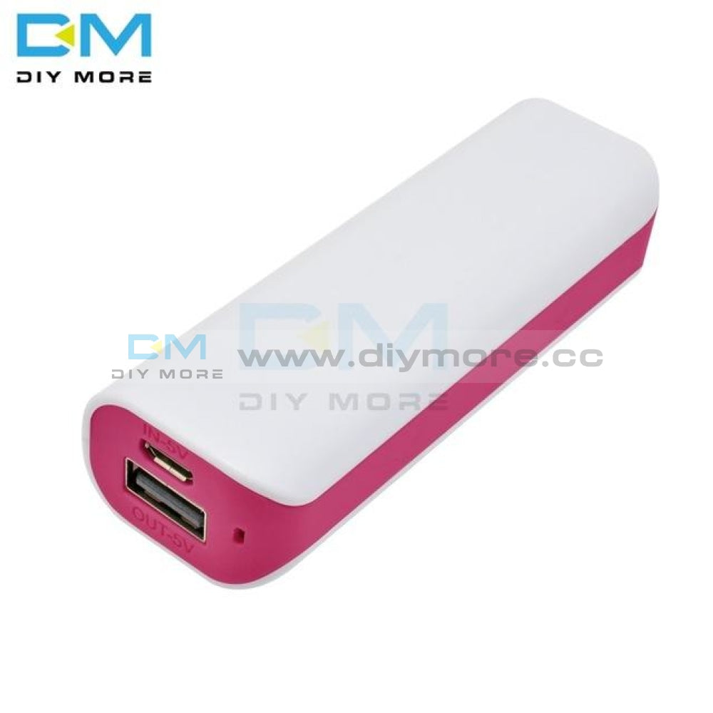 Candy Color Portable Led Power Bank For Mobile Phone 18650 Box Charger Diy Case Dual Usb Supply