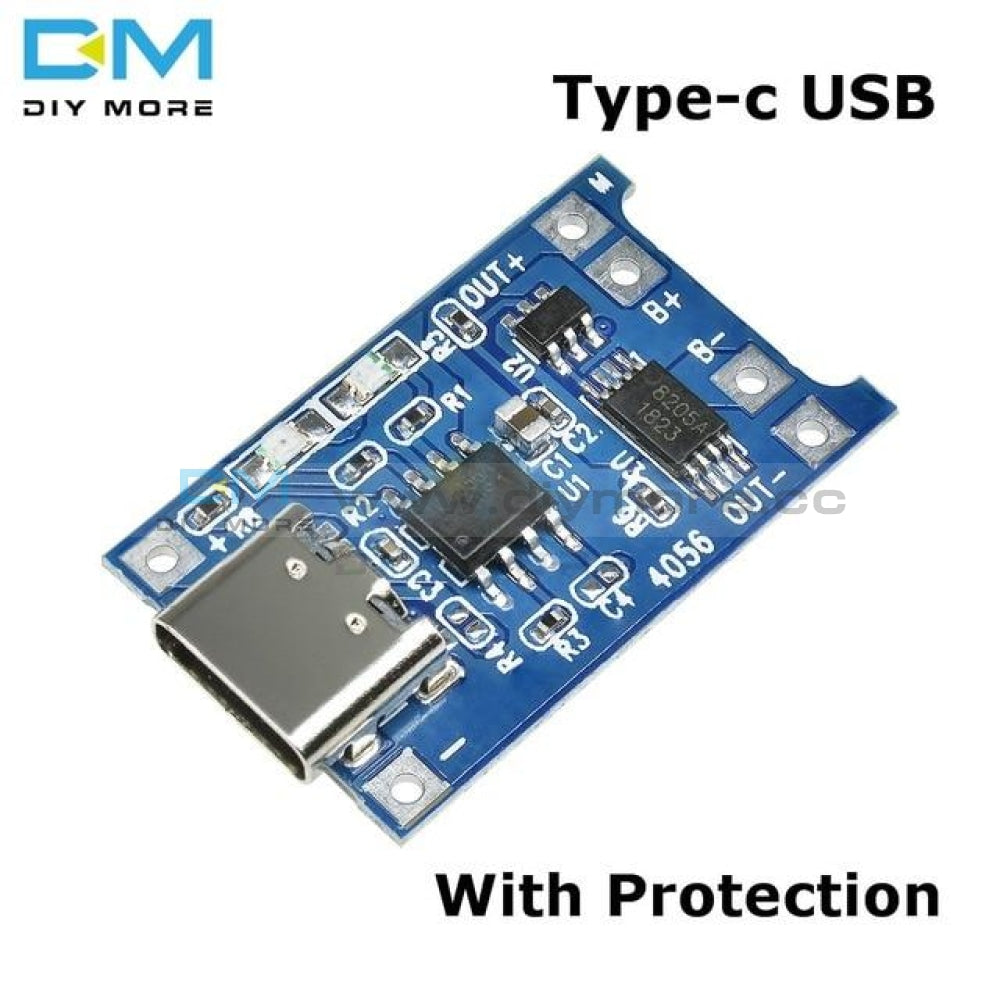 10Pc Type C/micro/mini Usb 5V 1A Li Ion 18650 Tc4056A Lithium Battery Charging Board Charger Module