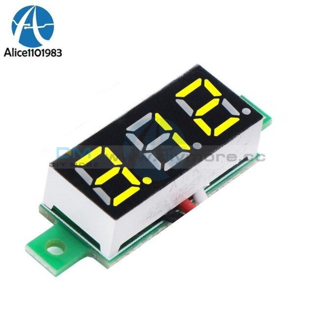 Yellow Blue Green Red 0.28 Inch 3 Bits Wire Mini Dc Digital Panel Voltmeter Mount Led Voltage Meter